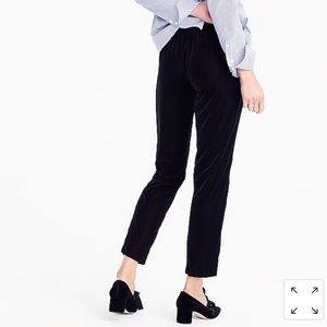 J. Crew black velvet easy pants ankle crop 6